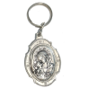 Sv Bogorodica i Isus silver round keyring