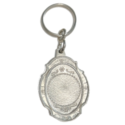 Sv Bogorodica i Isus silver round keyring