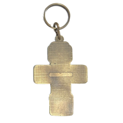 Cross gold keyring