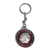 Sun of Kutlesh and Map of Macedonian silver and dark red keyring