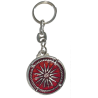 Sun of Kutlesh and Map of Macedonian silver and dark red keyring