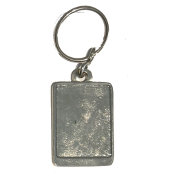 Sv Bogorodica i Isus silver square keyring