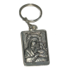 Sv Bogorodica i Isus silver square keyring